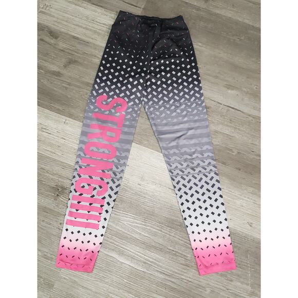 Justice Black Colorful Sprinkle Design STRONG Stretch Leggings | Size 16 - Picture 7 of 7